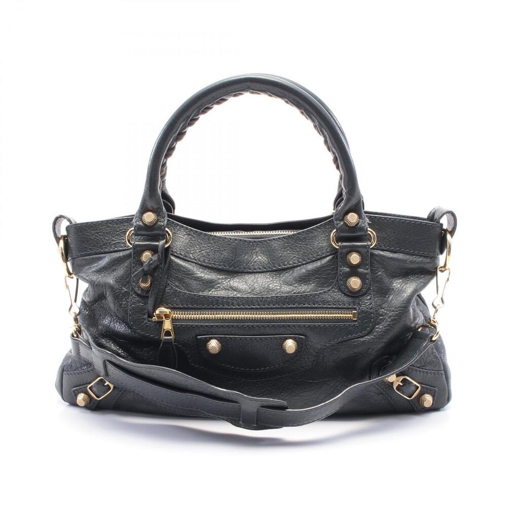 Balenciaga Giant First Handbag Leather Gray